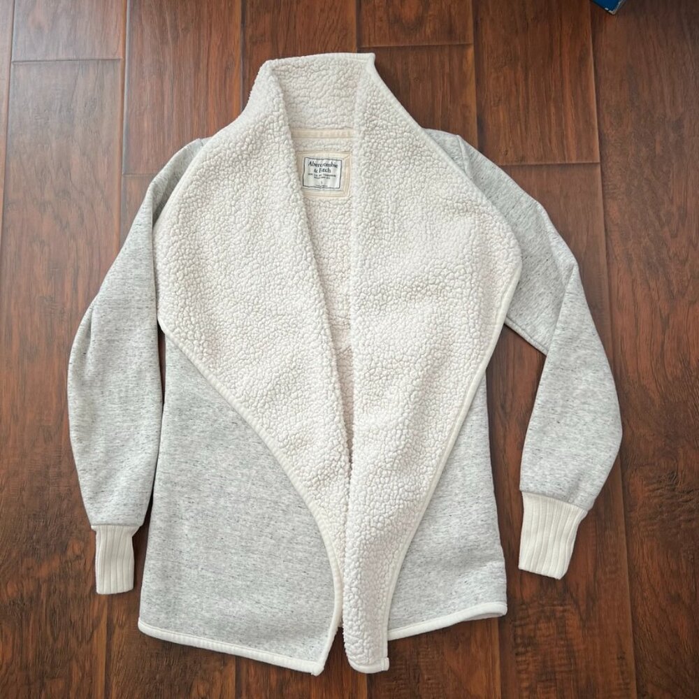 Abercrombie Soft And Easy Sherpa Lined Cardigan O… - image 2